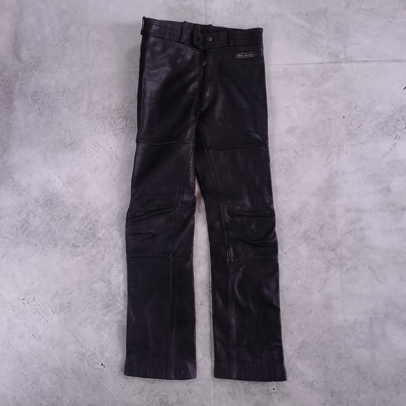 Vintage 80s Hein Gericke Black Leather Motorcycle Pants Biker - Picture 13 of 14